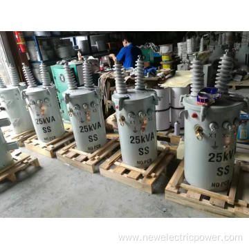 25KVA single phase pole mounted transformers for 13.8kv